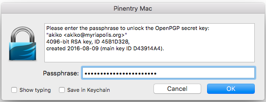 use gnupg for osx